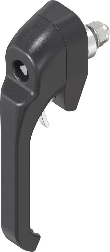 Heavy duty latch triangular 8 and for padlock, Zinc die black powder-coated