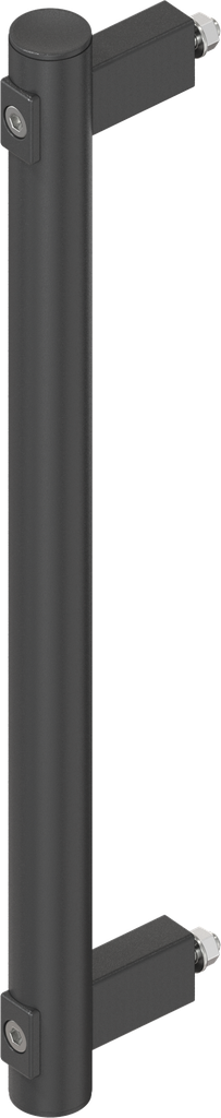 Tube handle, Aluminium black plastic-coated