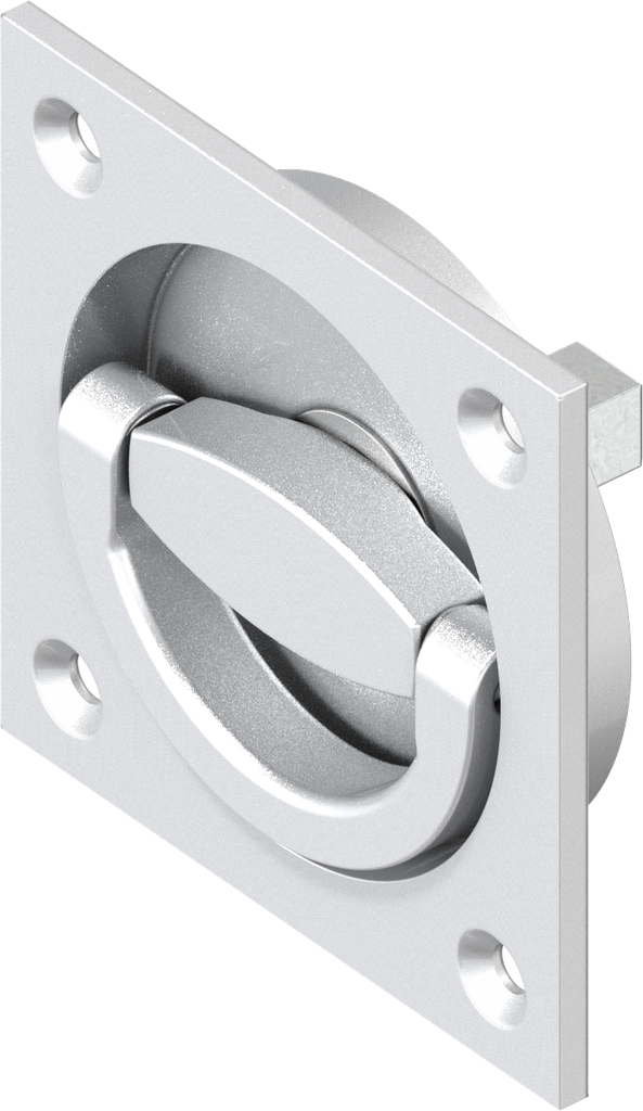 Ring-handle insert, Zinc die silver powder-coated