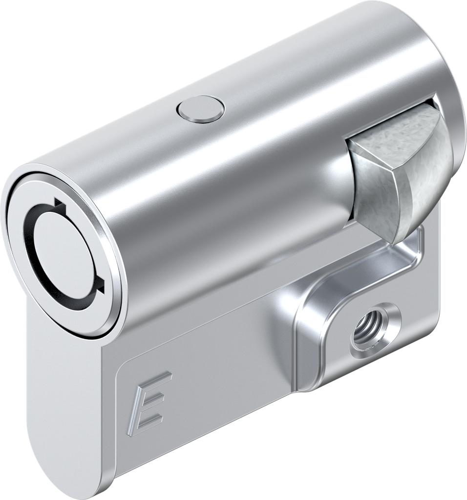 Profile half cylinder with radial pin cylinder keyed 20001, Zinc die chrome-plated