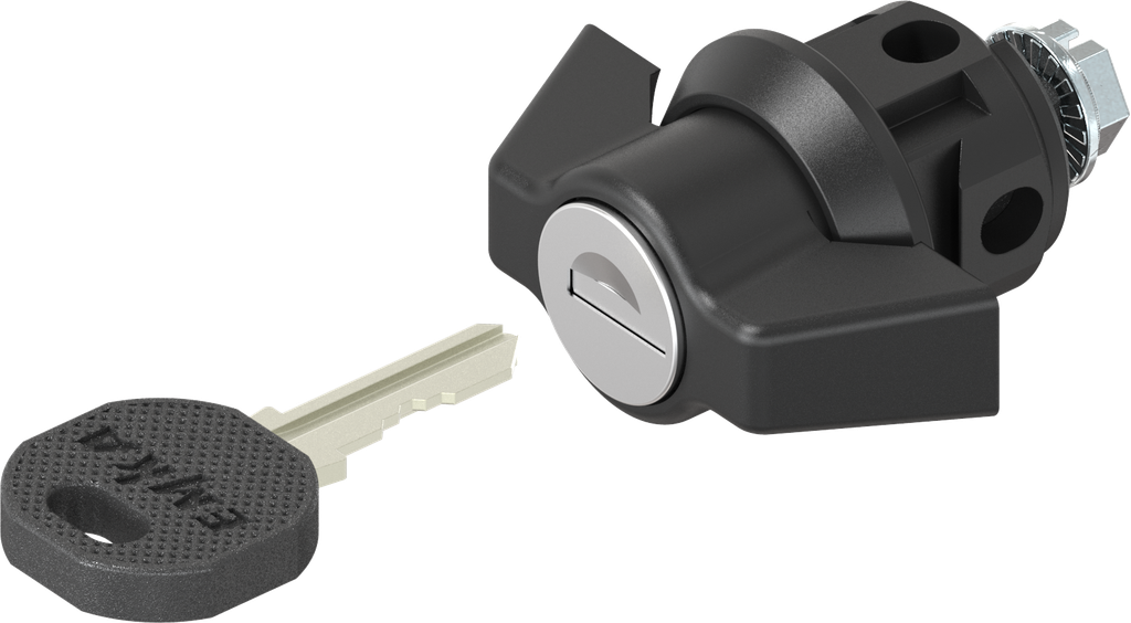 Wing knob quarter turn clip fix, keyed EK 333, Polyamide GF black