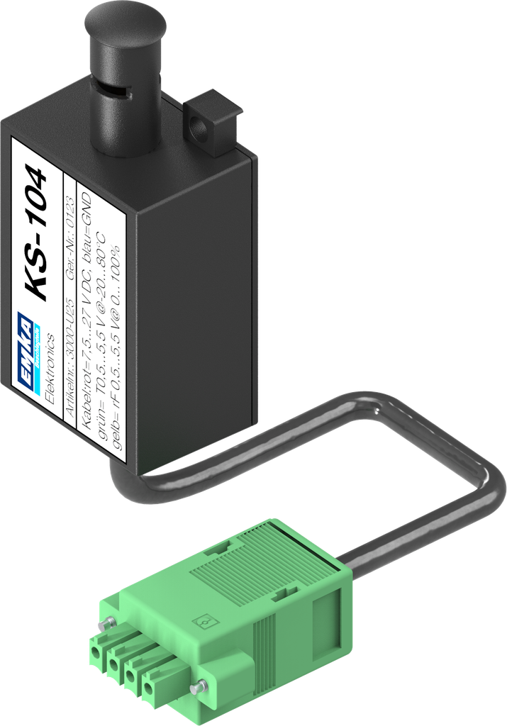 Climatic sensor for temperature and humidity with plug for sensor unit; 