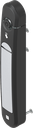 Schwenkgriff Agent E Stand-Alone mit RFID Kartenleser 13,56 MHz, GD-Zn weißaluminium gepulvert und Polyamid GF schwarz