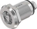 Compression latch triangular 8 with marking, right version, Stainless steel AISI 316