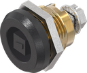 Safety quarter turn square 8, Brass and zinc die black powder-coated