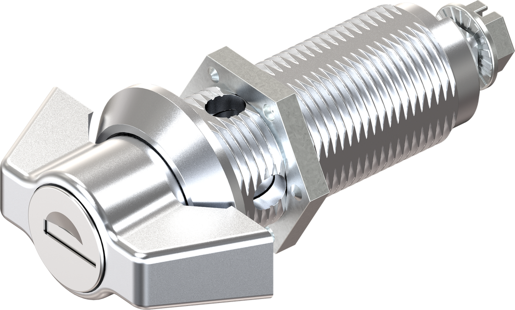 Wing knob quarter turn, keyed different, Zinc die chrome-plated