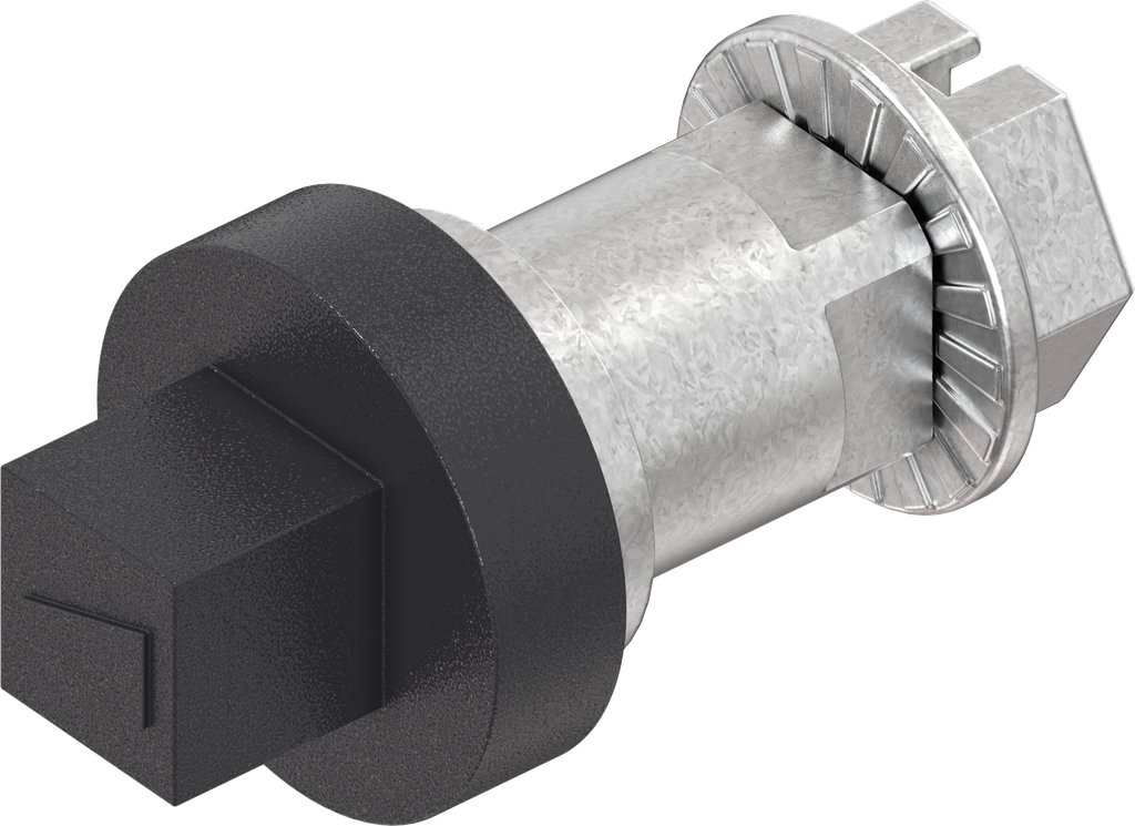 Insert square 7, Zinc die black powder-coated