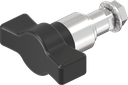 Wing knob insert, Polyamide black and stainless steel