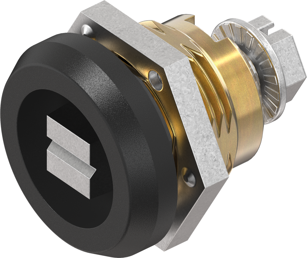 Sicherheits-Vorreiber Ausführung Bahn, Messing und Edelstahl schwarz gepulvert