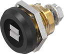 Safety quarter turn railway version, Brass and stainless steel black powder-coated