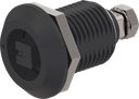 Compression latch, square 8, Stainless steel AISI 316 black powder-coated