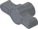Wing knob for insert triangular 10, Polyamide GF graphite grey