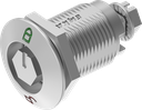 Compression latch hexagon male SW 11 with red-green marking, Stainless steel AISI 316 polished