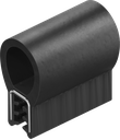 Sealing profile made of fire protection material, self-clamping, Foam rubber EPDM; clamping profile EPDM 60 ± 5 Shore A black