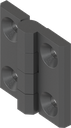 180° Hinge without hinge pin, Polyamide GF black