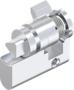 Profile half cylinder with insert triangular 10, Zinc die chrome-plated