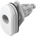 Compression latch "Basic ECO" for clip-in cylinder (system 3), Polyamide GF white