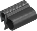 Sealing profile, self-clamping, Foam rubber EPDM; clamping profile PVC 70 ± 5 Shore A black