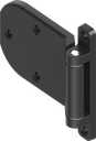 180° Hinge, Zinc die black powder-coated